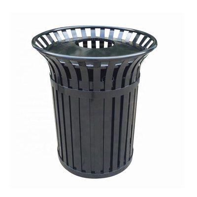 Sustainable Outdoor Trash Cans Surface Mounted With Sandblasting Zinc Spraying Finish